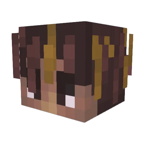 djiekay Minecraft avatar head, 3D render