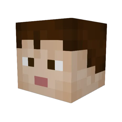 djjspit Minecraft avatar head, 3D render