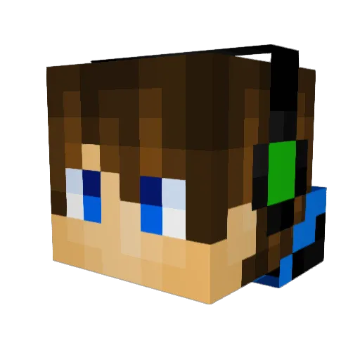 djlatornade Minecraft avatar head, 3D render