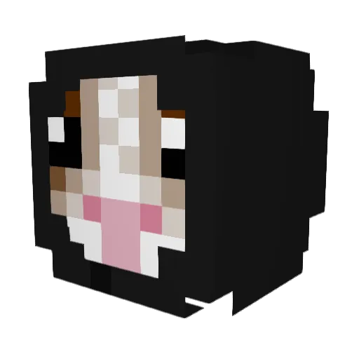 djmacoy Minecraft avatar head, 3D render