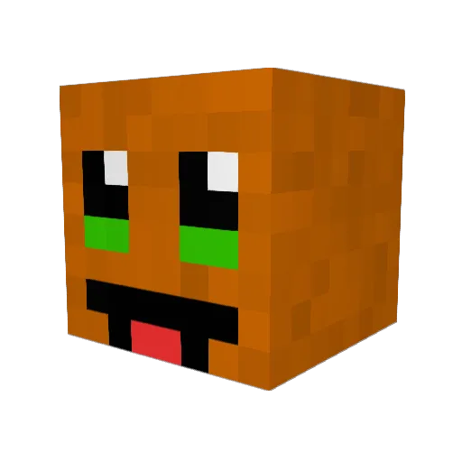 djnatols Minecraft avatar head, 3D render