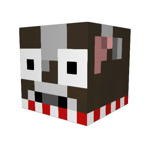 djnoobly Minecraft avatar head, 3D render