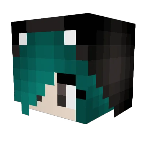 djnusagi Minecraft avatar head, 3D render