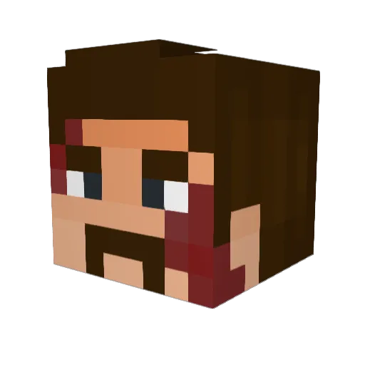 djokeery Minecraft avatar head, 3D render