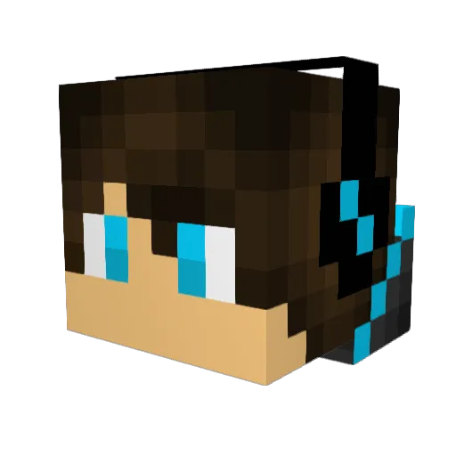 djoko93 Minecraft avatar head, 3D render