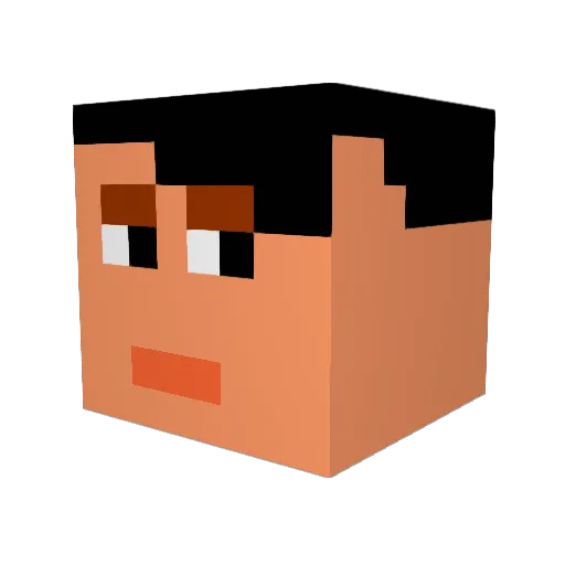 djondjon Minecraft avatar head, 3D render