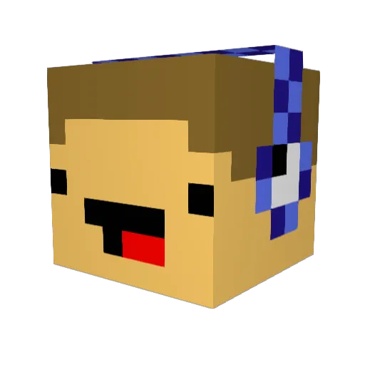 djowie Minecraft avatar head, 3D render