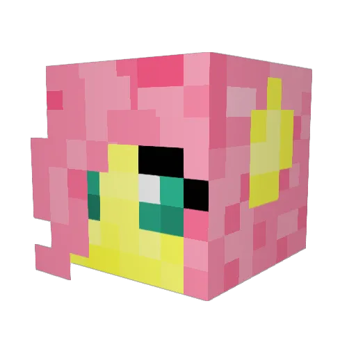 djp3 Minecraft avatar head, 3D render