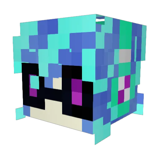 djpon3lover Minecraft avatar head, 3D render