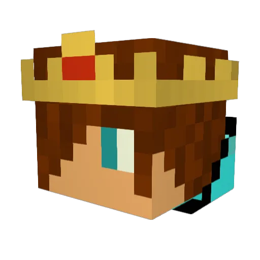 djrussia Minecraft avatar head, 3D render