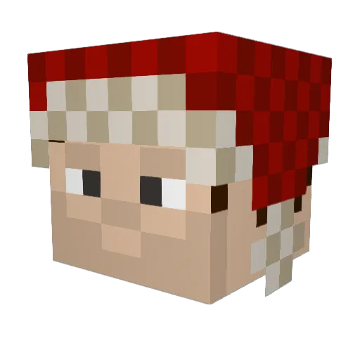 djuSo Minecraft avatar head, 3D render