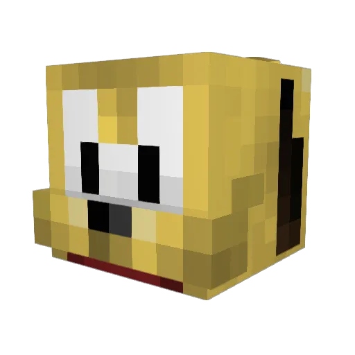 djvald Minecraft avatar head, 3D render