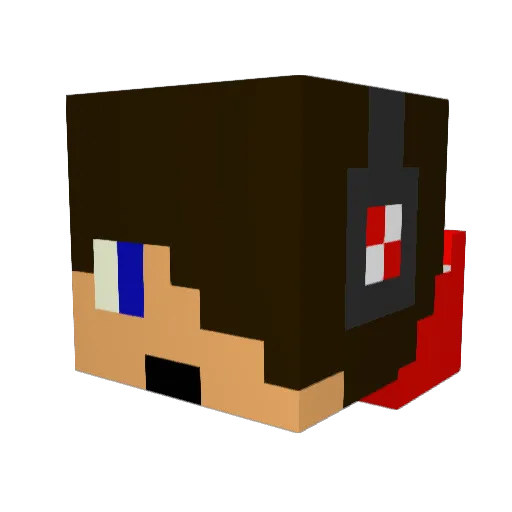 djvogel Minecraft avatar head, 3D render