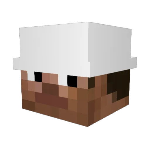 djxxr Minecraft avatar head, 3D render