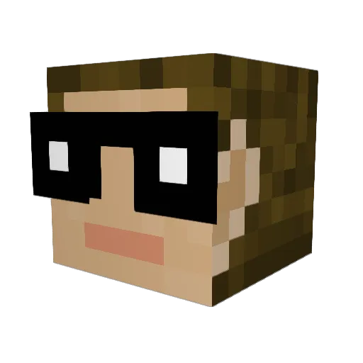 djzam3 Minecraft avatar head, 3D render