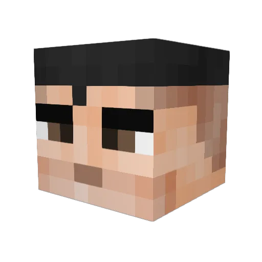 dkahd Minecraft avatar head, 3D render