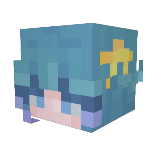 dkcatcat Minecraft avatar head, 3D render