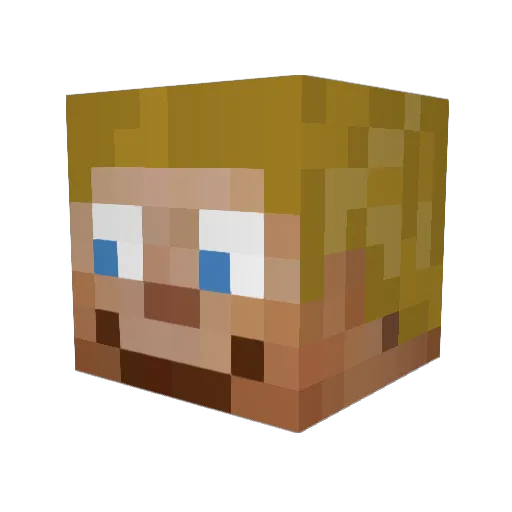 dkdev Minecraft avatar head, 3D render