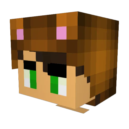 dkdrengene Minecraft avatar head, 3D render