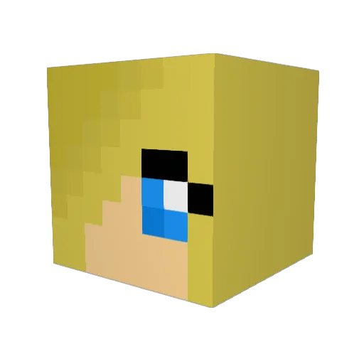 dkduk Minecraft avatar head, 3D render
