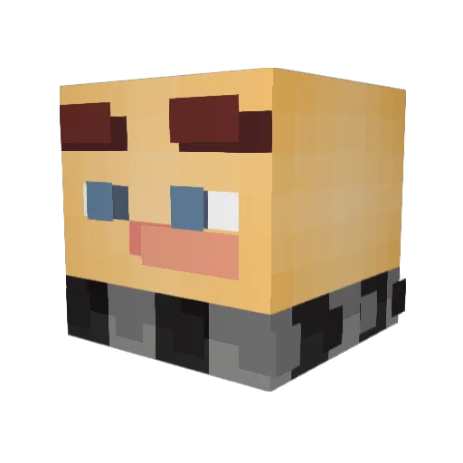 dkfd3vil Minecraft avatar head, 3D render
