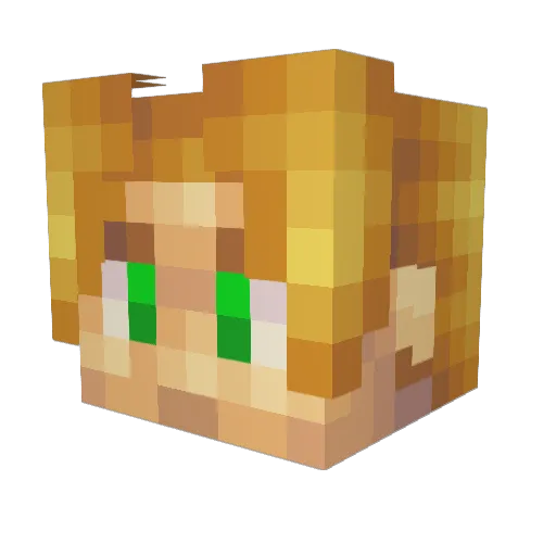 dkhawhk Minecraft avatar head, 3D render