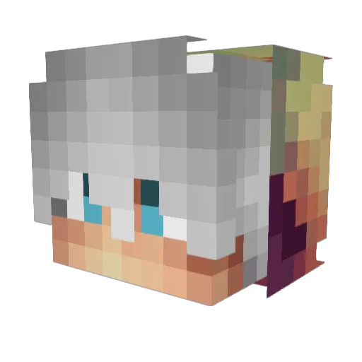 dkif Minecraft avatar head, 3D render