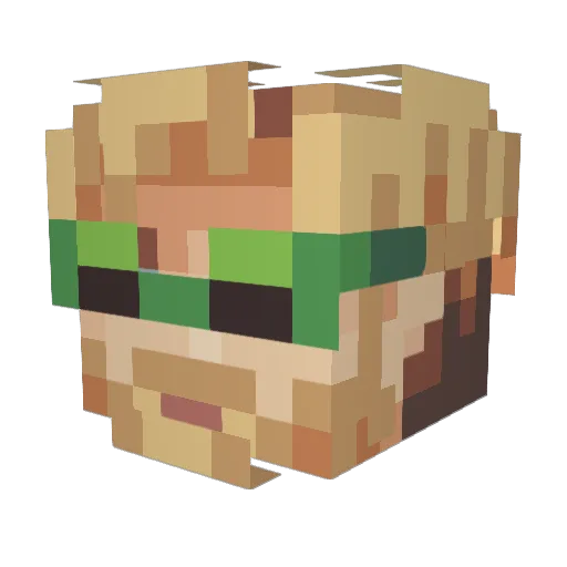 dkinghm Minecraft avatar head, 3D render