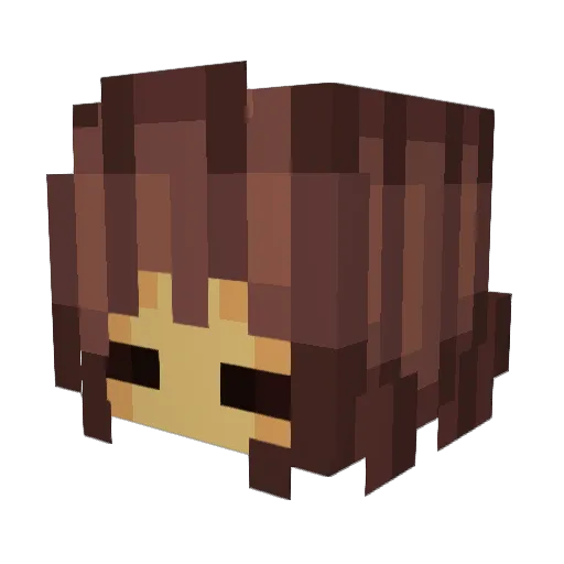 dkmc Minecraft avatar head, 3D render