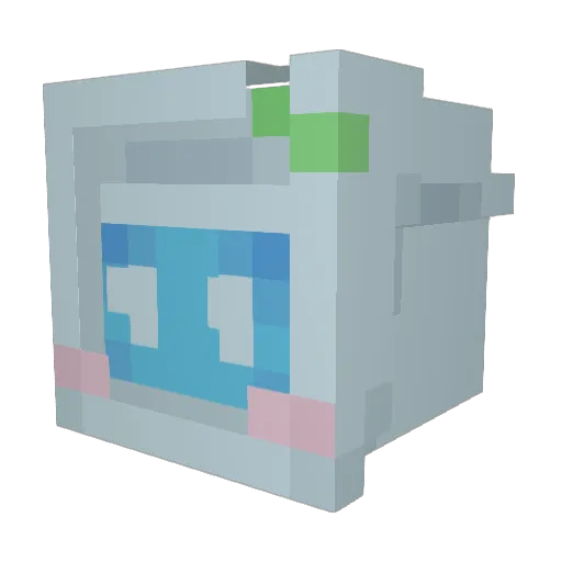 dkmx Minecraft avatar head, 3D render