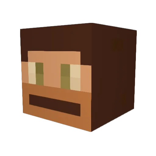 dkurth Minecraft avatar head, 3D render