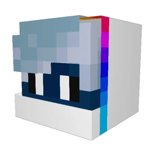 dkx__ Minecraft avatar head, 3D render