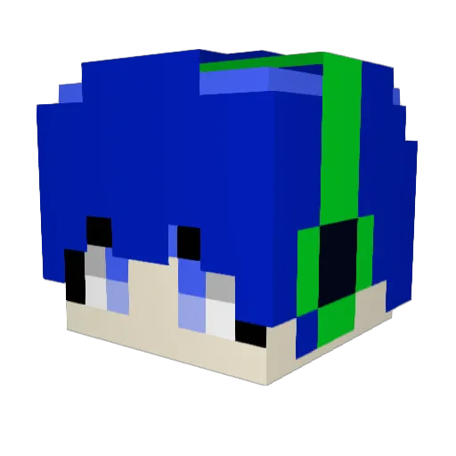 dl6029 Minecraft avatar head, 3D render