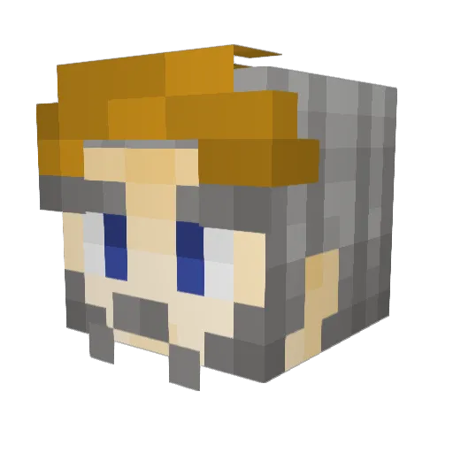 dl_bone Minecraft avatar head, 3D render