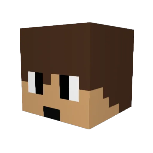 dlbk03 Minecraft avatar head, 3D render