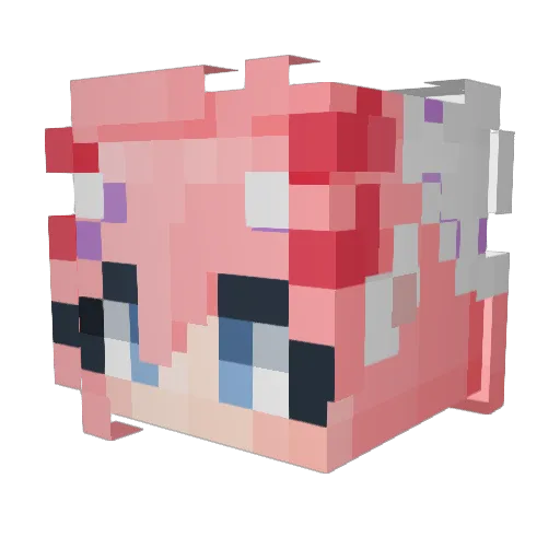 dlc0921 Minecraft avatar head, 3D render