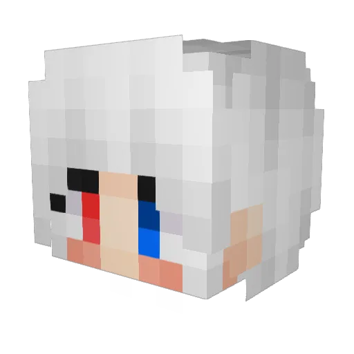 dldduek Minecraft avatar head, 3D render