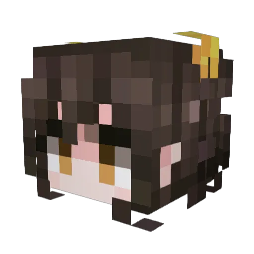 dldmc Minecraft avatar head, 3D render