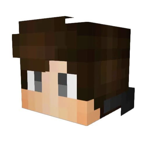 dleave Minecraft avatar head, 3D render