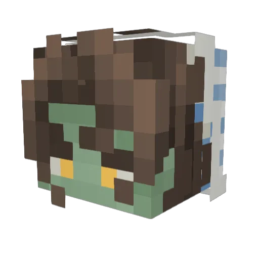 dlebbee Minecraft avatar head, 3D render