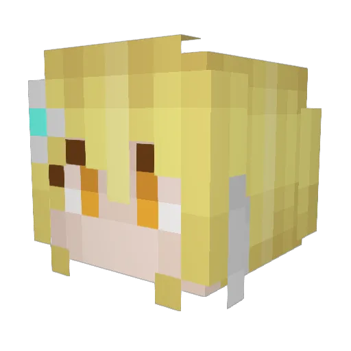 dliksr Minecraft avatar head, 3D render
