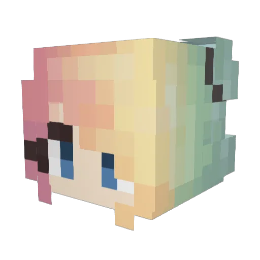 dll32exe Minecraft avatar head, 3D render