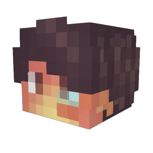 dltf Minecraft avatar head, 3D render