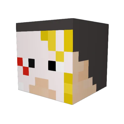 dlxotjr Minecraft avatar head, 3D render