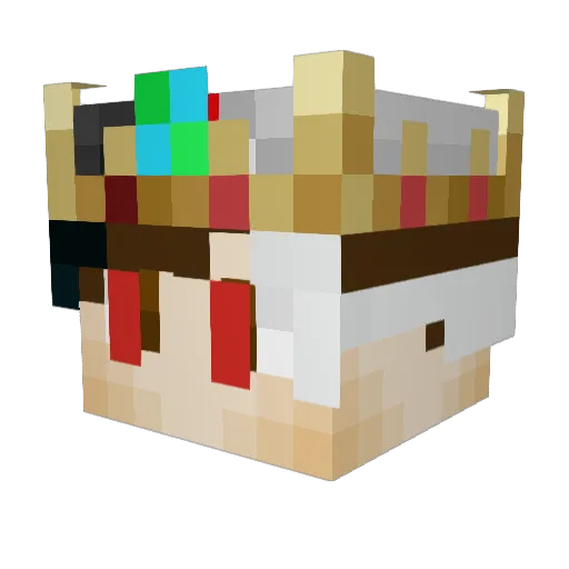 dm_06 Minecraft avatar head, 3D render