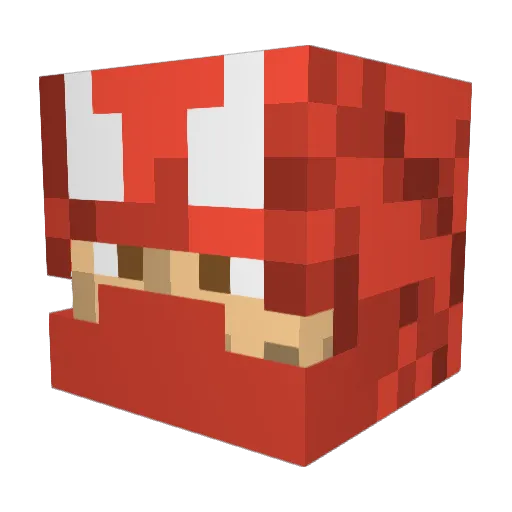 dmal Minecraft avatar head, 3D render