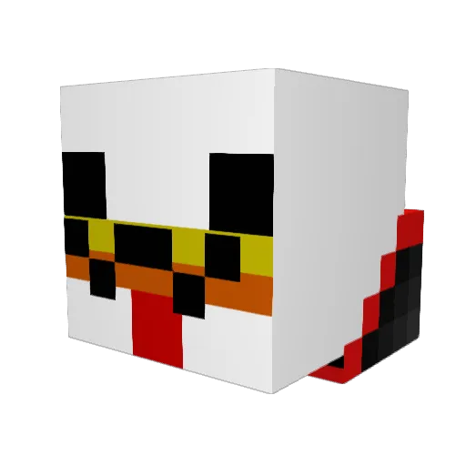 dman1387 Minecraft avatar head, 3D render