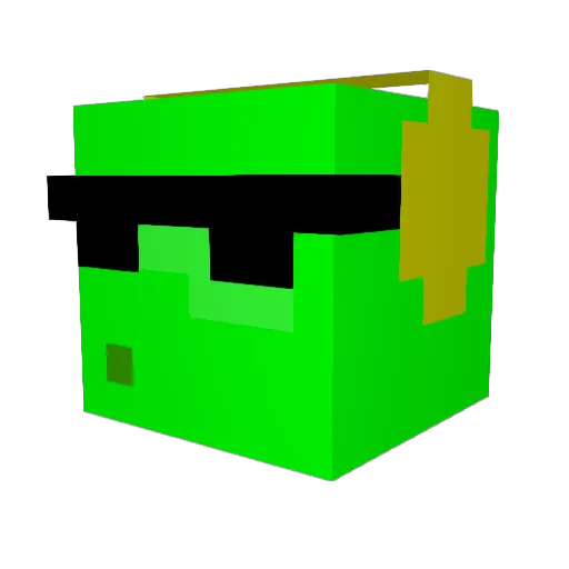 dmangolden Minecraft avatar head, 3D render