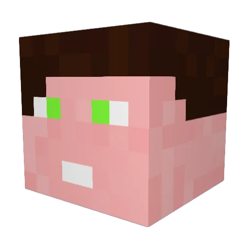 dmeanaul Minecraft avatar head, 3D render