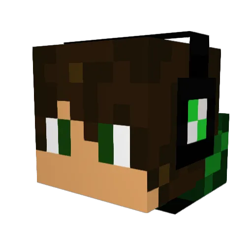 dmedanic Minecraft avatar head, 3D render